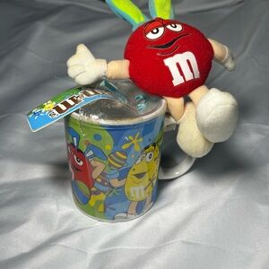 Vintage M&M’s Easter Mug & Red M&M Bunny Plush Factory Sealed New